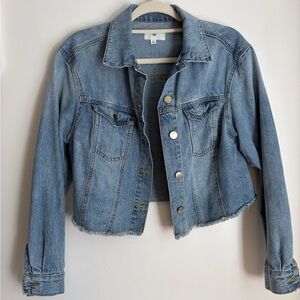 BP Nordstrom Light Blue Denim Cropped Jacket